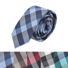 Load image into Gallery viewer, Premium Checker Plaid 2" Skinny Necktie Neck Tie - Diff Colors Avail