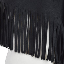 Load image into Gallery viewer, Premium Large Solid Color Tasseled Winter Poncho Shawl Wrap Cape Cardigan Coat