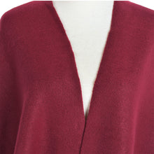 Load image into Gallery viewer, Premium Large Solid Color Tasseled Winter Poncho Shawl Wrap Cape Cardigan Coat