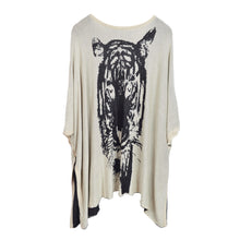 Load image into Gallery viewer, Premium Tiger Print Kimono Cardigan Blouse Poncho Sweater Top w- Buttons