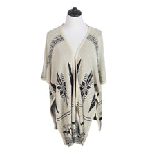 Load image into Gallery viewer, Premium Snowflakes & Reindeer Print Kimono Cardigan Blouse Poncho Sweater Top