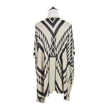 Load image into Gallery viewer, Premium Geometric Diamond Patterned Kimono Cardigan Blouse Poncho Sweater Top