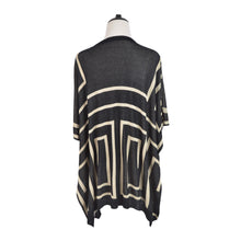 Load image into Gallery viewer, Premium Geometric Maze Print Kimono Cardigan Blouse Poncho Sweater Top