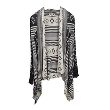 Load image into Gallery viewer, Premium Tribal Aztec Geometric Print Kimono Cardigan Blouse Poncho Sweater Top