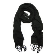 Load image into Gallery viewer, Elegant Solid Color Viscose Fringe Scarf