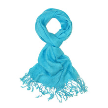 Load image into Gallery viewer, Elegant Solid Color Viscose Fringe Scarf