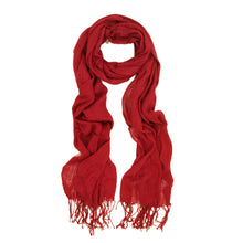 Load image into Gallery viewer, Elegant Solid Color Viscose Fringe Scarf