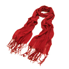 Load image into Gallery viewer, Elegant Solid Color Viscose Fringe Scarf
