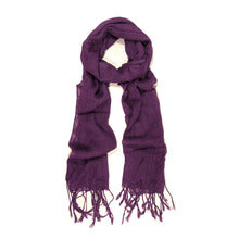Load image into Gallery viewer, Elegant Solid Color Viscose Fringe Scarf