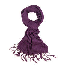 Load image into Gallery viewer, Elegant Solid Color Viscose Fringe Scarf
