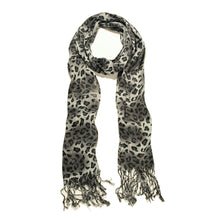 Load image into Gallery viewer, Elegant Leopard Animal Print Scarf with Fringe - Diff. Colors Avail