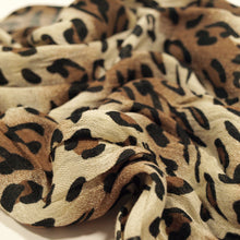 Load image into Gallery viewer, Elegant Leopard Animal Print Scarf with Fringe - Diff. Colors Avail