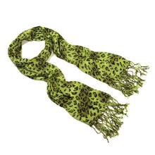 Load image into Gallery viewer, Elegant Leopard Animal Print Scarf with Fringe - Diff. Colors Avail
