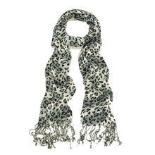 Load image into Gallery viewer, Elegant Leopard Animal Print Scarf with Fringe - Diff. Colors Avail
