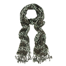Load image into Gallery viewer, Elegant Leopard Animal Print Scarf with Fringe - Diff. Colors Avail