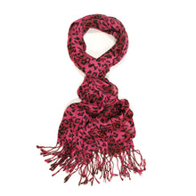 Load image into Gallery viewer, Elegant Leopard Animal Print Scarf with Fringe - Diff. Colors Avail