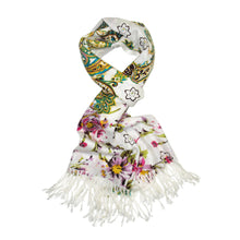 Load image into Gallery viewer, Premium Elegant Flower Print Fringe Scarf