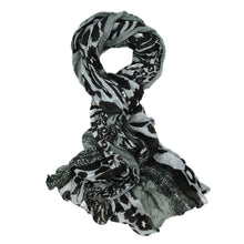 Load image into Gallery viewer, Multi Color Leopard & Zebra Mix Print Tribal Style Scarf - Different Colors Available