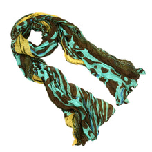 Load image into Gallery viewer, Multi Color Leopard & Zebra Mix Print Tribal Style Scarf - Different Colors Available