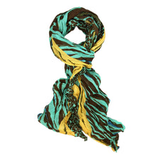 Load image into Gallery viewer, Multi Color Leopard & Zebra Mix Print Tribal Style Scarf - Different Colors Available