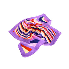 Load image into Gallery viewer, Elegant Silk Feel Wave & Square Design Satin Square Scarf - Different Colors Avail.