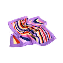 Load image into Gallery viewer, Elegant Silk Feel Wave & Square Design Satin Square Scarf - Different Colors Avail.