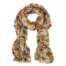 Load image into Gallery viewer, Premium Flower Print Scarf (2 Colors Available: Purple & Orange)