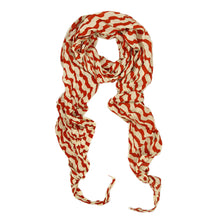Load image into Gallery viewer, Premium Lightweight Long Crinkle Stripe Scarf