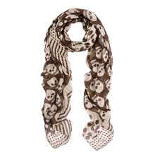 Load image into Gallery viewer, Unique Premium Skull Head Scarf Wrap with Polka Dot Border - Different Colors