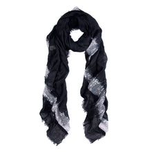 Load image into Gallery viewer, Solid Color Frayed Edge Sequin Stripe Glitter Scarf - Different Colors Avail