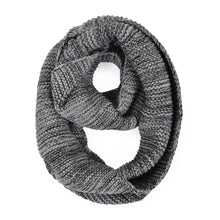 Load image into Gallery viewer, Two-Tone Winter Knit Warm Infinity Circle Scarf - Different Colors Available
