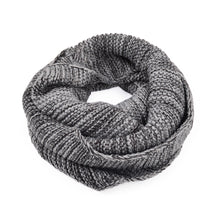 Load image into Gallery viewer, Two-Tone Winter Knit Warm Infinity Circle Scarf - Different Colors Available