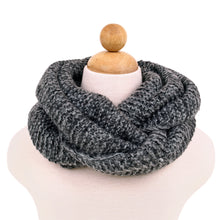 Load image into Gallery viewer, Two-Tone Winter Knit Warm Infinity Circle Scarf - Different Colors Available