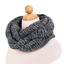 Load image into Gallery viewer, Two-Tone Winter Knit Warm Infinity Circle Scarf - Different Colors Available