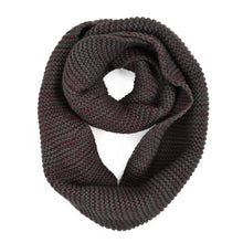 Load image into Gallery viewer, Two-Tone Winter Knit Warm Infinity Circle Scarf - Different Colors Available