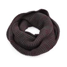 Load image into Gallery viewer, Two-Tone Winter Knit Warm Infinity Circle Scarf - Different Colors Available