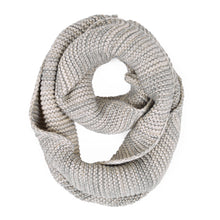 Load image into Gallery viewer, Two-Tone Winter Knit Warm Infinity Circle Scarf - Different Colors Available
