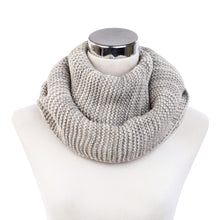 Load image into Gallery viewer, Two-Tone Winter Knit Warm Infinity Circle Scarf - Different Colors Available