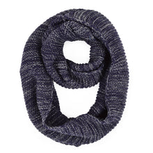 Load image into Gallery viewer, Two-Tone Winter Knit Warm Infinity Circle Scarf - Different Colors Available
