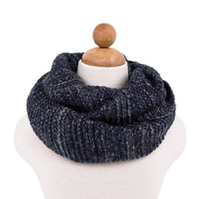 Load image into Gallery viewer, Two-Tone Winter Knit Warm Infinity Circle Scarf - Different Colors Available