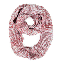 Load image into Gallery viewer, Two-Tone Winter Knit Warm Infinity Circle Scarf - Different Colors Available