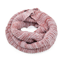 Load image into Gallery viewer, Two-Tone Winter Knit Warm Infinity Circle Scarf - Different Colors Available