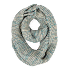 Load image into Gallery viewer, Two-Tone Winter Knit Warm Infinity Circle Scarf - Different Colors Available