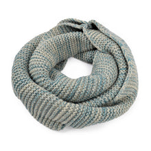 Load image into Gallery viewer, Two-Tone Winter Knit Warm Infinity Circle Scarf - Different Colors Available
