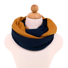 Load image into Gallery viewer, Two-Tone Winter Knit Warm Infinity Circle Scarf