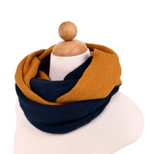 Load image into Gallery viewer, Two-Tone Winter Knit Warm Infinity Circle Scarf