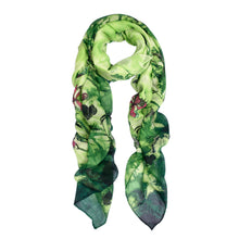 Load image into Gallery viewer, Elegant Soft Bamboo & Butterfly Print Watercolor Scarf