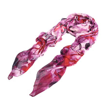 Load image into Gallery viewer, Elegant Soft Bamboo & Butterfly Print Watercolor Scarf