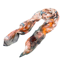 Load image into Gallery viewer, Elegant Soft Bamboo & Butterfly Print Watercolor Scarf
