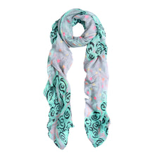 Load image into Gallery viewer, Chic Roses & Polka Dot Floral Print Scarf - Different Colors Available
